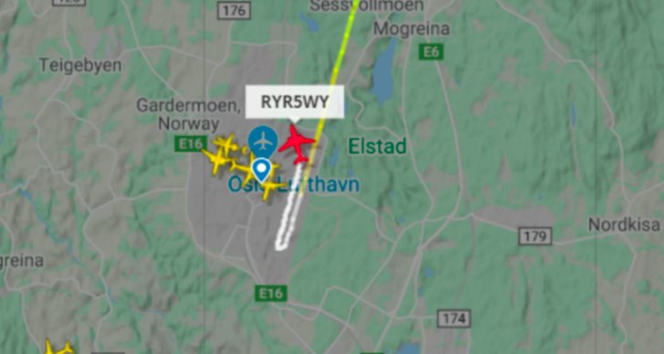 Norge, Flygplan, bombhot